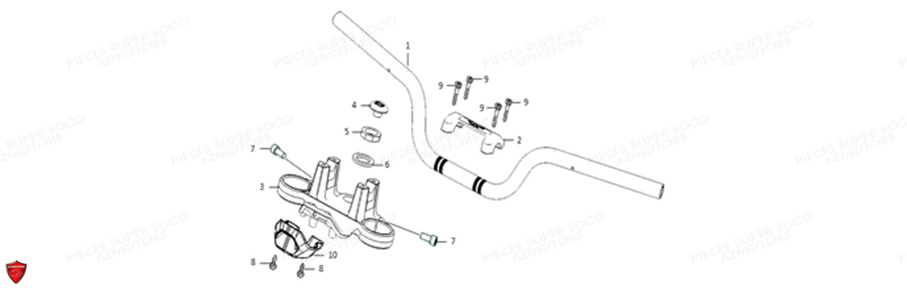 GUIDON TSX SUPER SOCO PIECES TSX