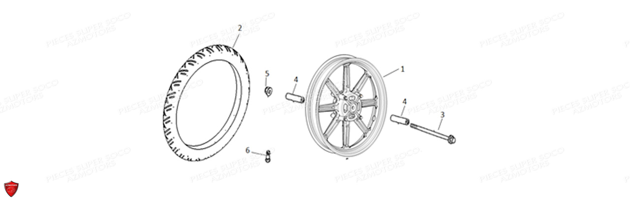 Roue Avant Tsx SUPER SOCO Pièces TSx SOCO ORIGINE