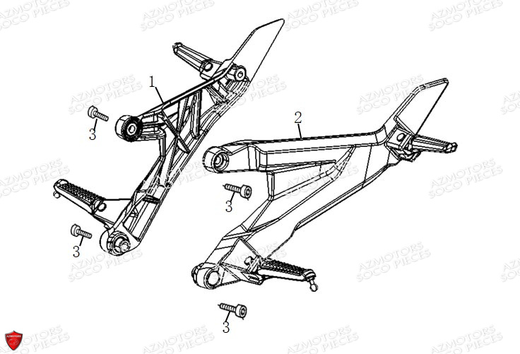 Repose Pied Ts Street Hunter SUPER SOCO Pièces TS HUNTER SOCO ORIGINE