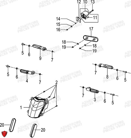 PHARE_CLIGNOTANTS FB MONDIAL Pieces PIEGA 125 ABS (M3) (2023) FB Mondial Origine