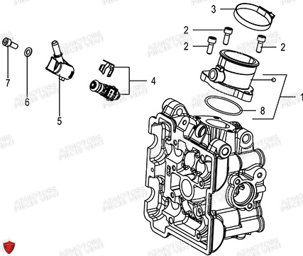 PIPE ADMISSION INJECTEUR pour PIEGA 125 ABS E5