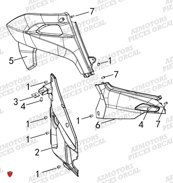 CACHES PLASTIQUES GAUCHE ORCAL PIT BIKE MX E