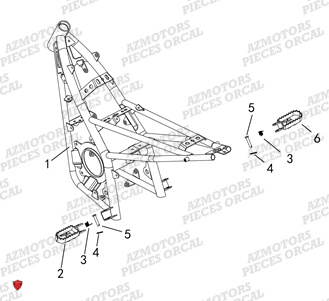 Cadre ORCAL Pieces Orcal Moto PIT BIKE MX-E