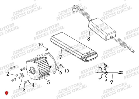 Moteur Batterie ORCAL Pieces Orcal Moto PIT BIKE MX-E