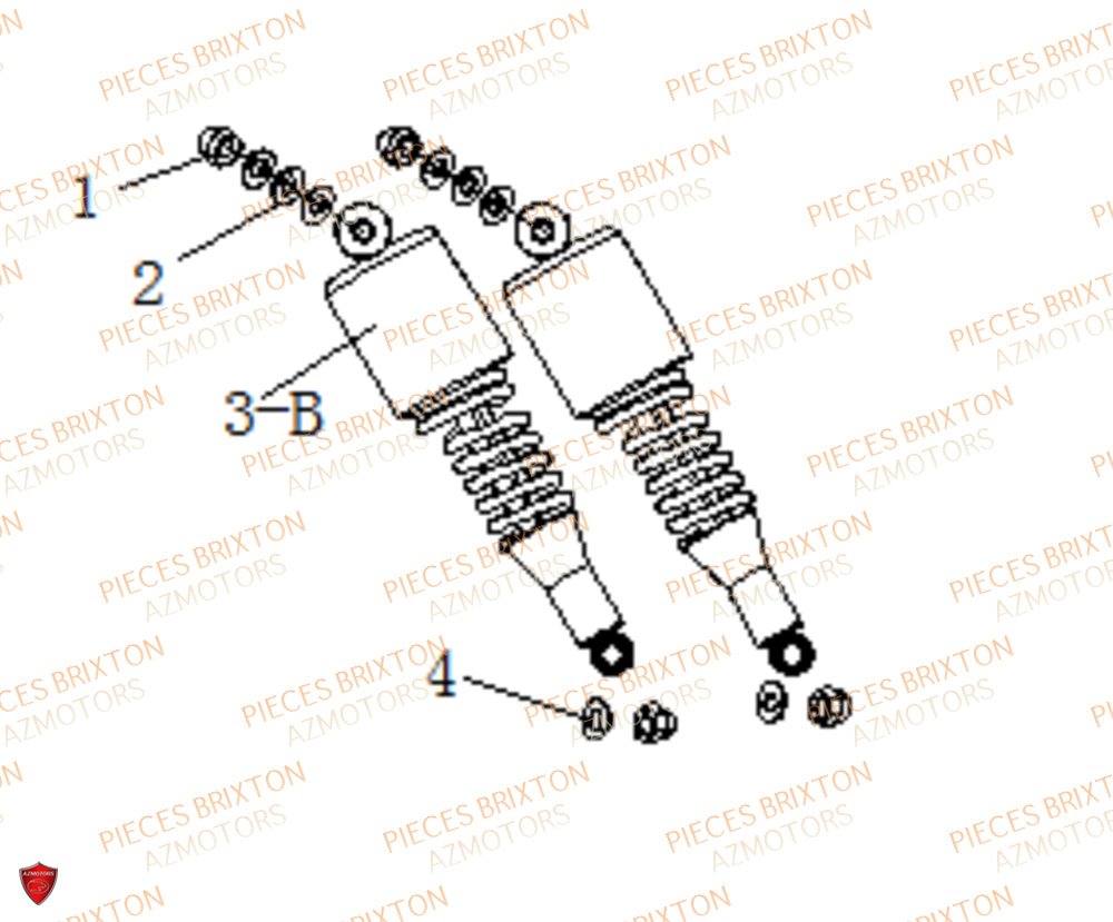 Amortisseur Arriere BRIXTON Pièces Brixton RAYBURN 125 EURO 4