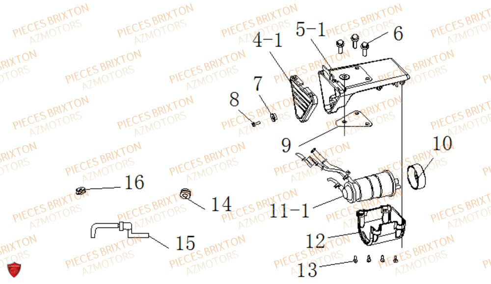 CARENAGE LATEAL BRIXTON RAYBURN 125 EU4