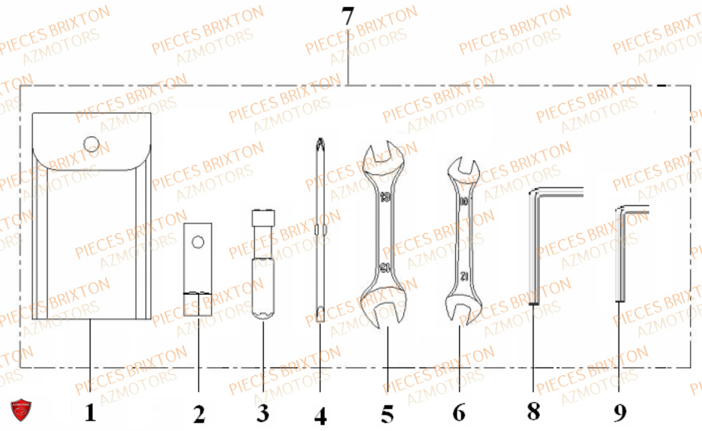 TROUSSE A OUTILS BRIXTON RAYBURN 125 EU4