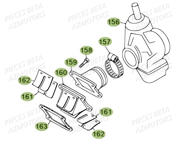 Carburateur AZMOTORS Pièces BETA REV 80 - [2010-2011]