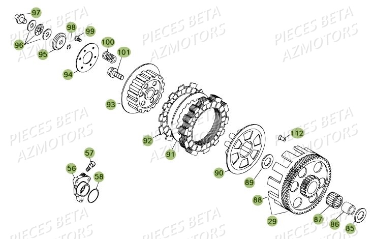 Embrayage Du N Serie 200336 A 299999 AZMOTORS Pièces BETA REV 80 - [2010-2011]