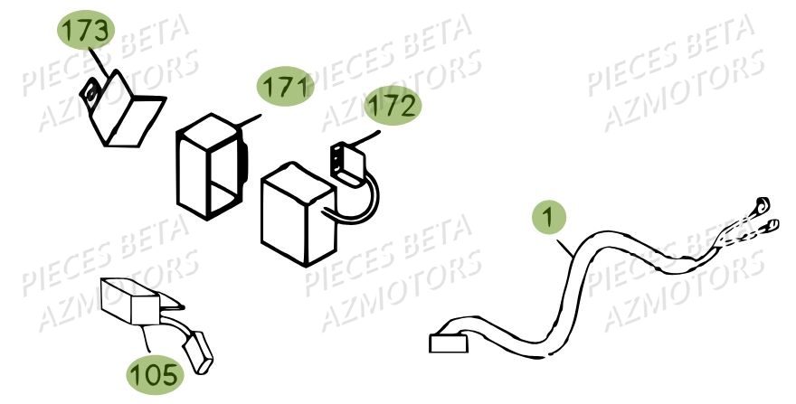 Equipement Electrique AZMOTORS Pièces BETA REV 80 - [2010-2011]