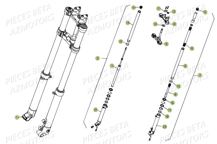 FOURCHE DU N SERIE 200001 A 200335 BETA REV 80 10