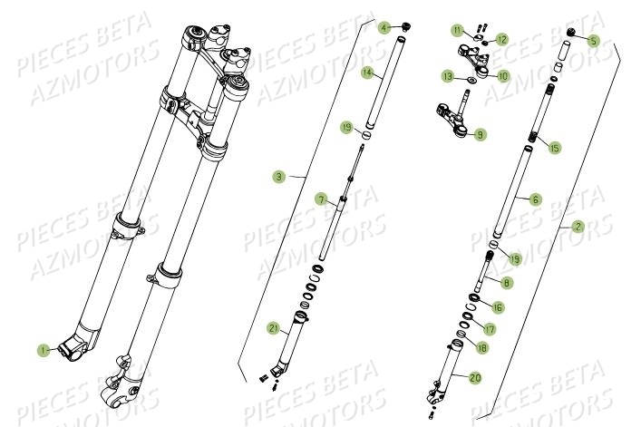 Fourche Du N Serie 200449 A 200609 AZMOTORS Pièces BETA REV 80 - [2010-2011]