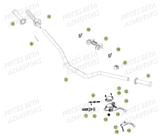 Guidon Du N Serie 200610 A 299999 AZMOTORS Pièces BETA REV 80 - [2010-2011]