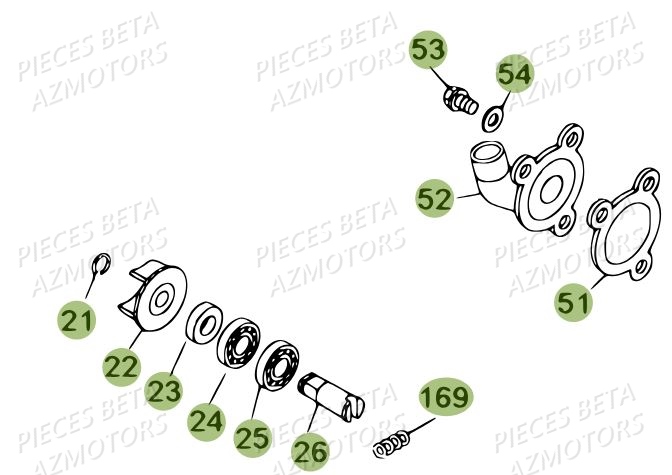 Pompe A Eau AZMOTORS Pièces BETA REV 80 - [2010-2011]