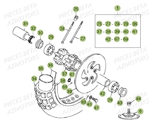 Roue Avant BETA Pièces BETA REV 80 - [2010-2011]