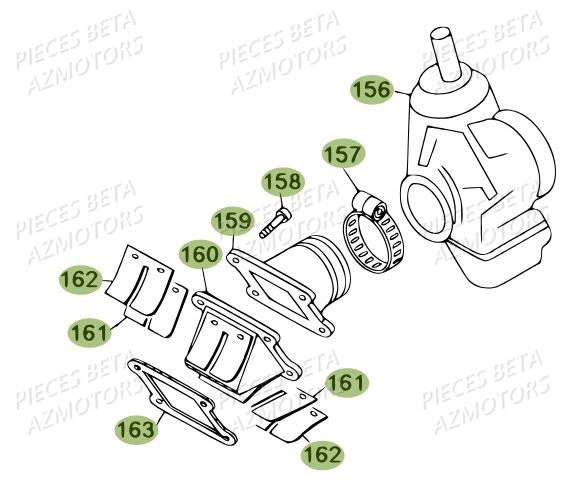 Carburateur AZMOTORS Pièces BETA REV 80 - [2012]