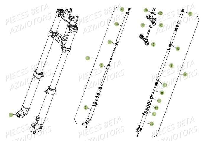 Fourche Du No Serie 200449 A 200609 BETA Pièces BETA REV 80 - (2013)