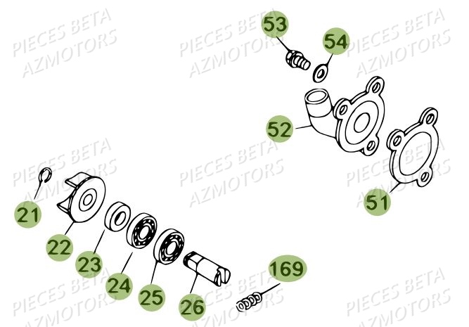 Pompe A Eau BETA Pièces BETA REV 80 - (2013)