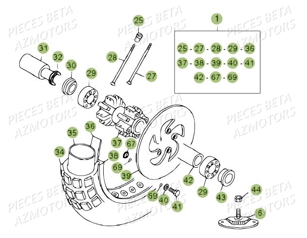 Roue Avant BETA Pièces BETA REV 80 - (2013)