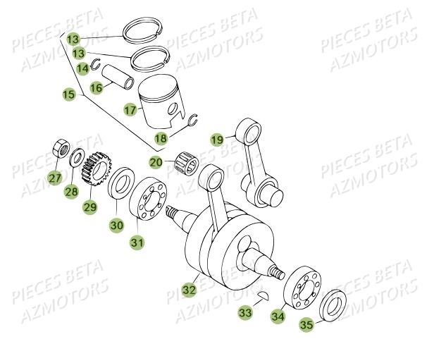 Vilebrequin BETA Pièces BETA REV 80 - (2013)