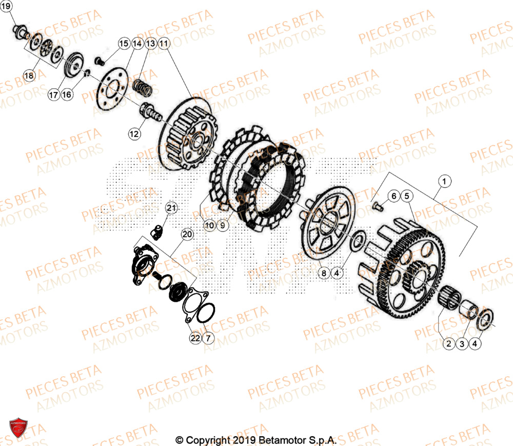 Embrayage BETA Pièces BETA REV 80 - (2024)