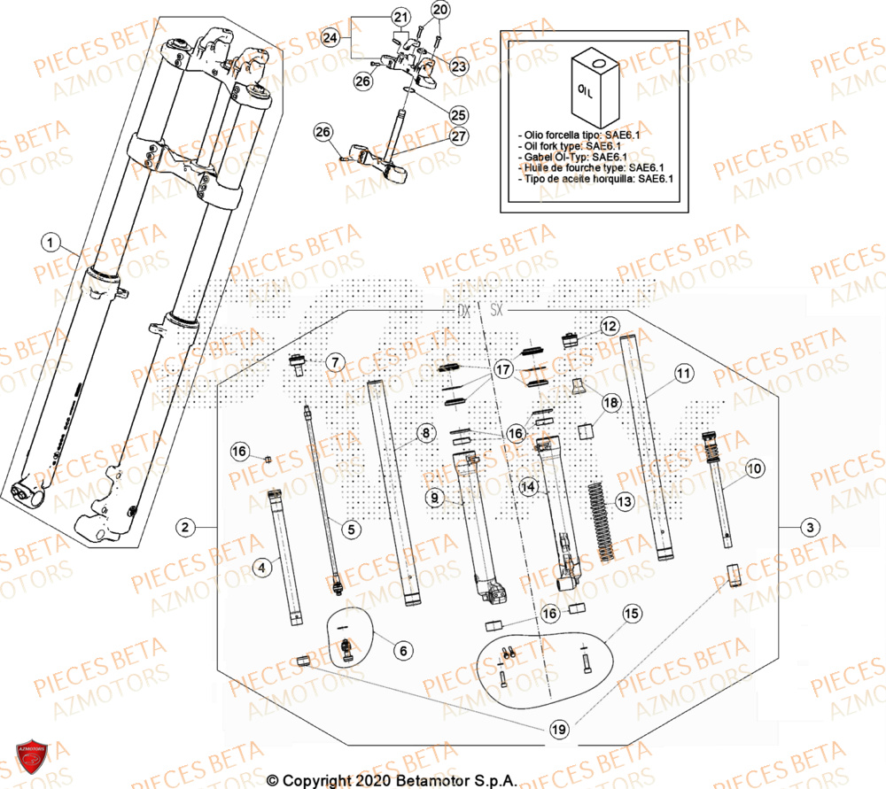 Fourche BETA Pièces BETA REV 80 - (2024)