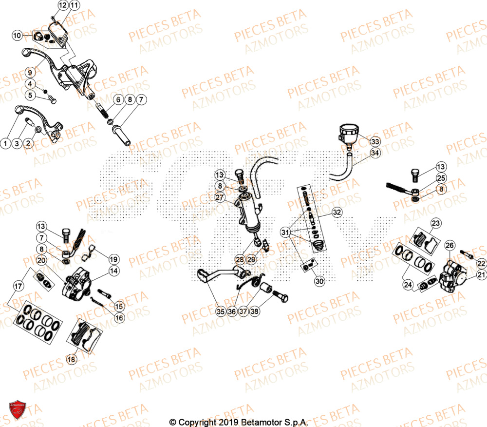 Freins BETA Pièces BETA REV 80 - (2024)