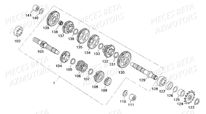 Boite A Vitesses BETA Pièces BETA REV 80 JUNIOR - (2010-2011)