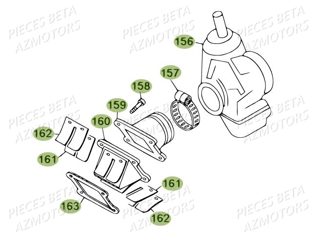 CARBURATEUR BETA REV 80 JUNIOR 10