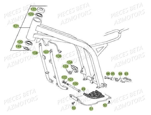 CHASSIS DU N SERIE 100001 A 100299 AZMOTORS REV 80 JUNIOR 10