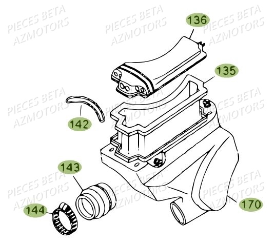 Filtre A Air BETA Pièces BETA REV 80 JUNIOR - (2010-2011)