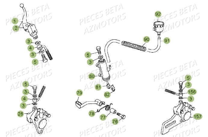 Freins BETA Pièces BETA REV 80 JUNIOR - (2010-2011)