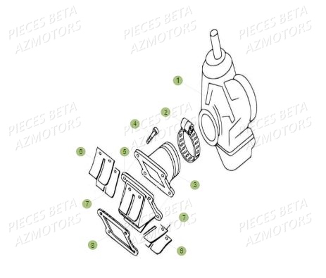 Carburateur BETA Pièces BETA REV 80 JUNIOR - (2017)