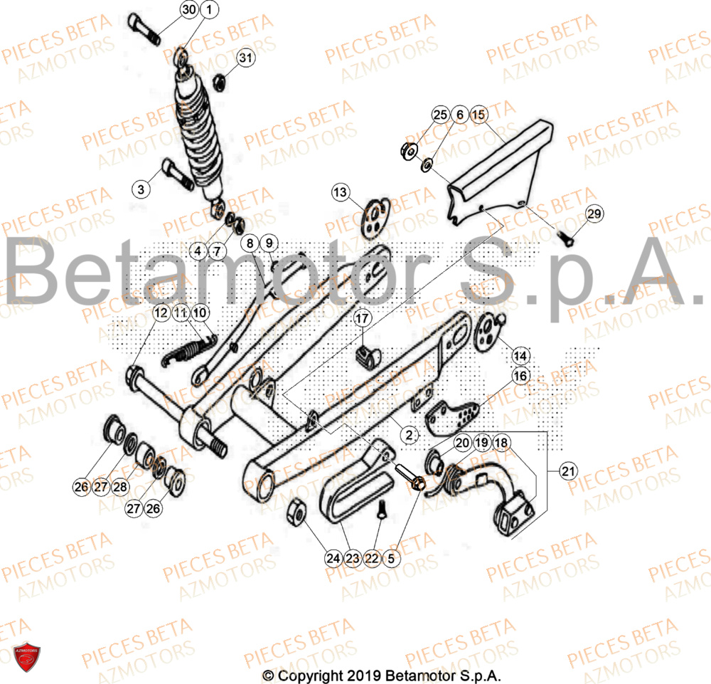 Bras Oscillant BETA Pièces BETA REV 80 JUNIOR - (2024)