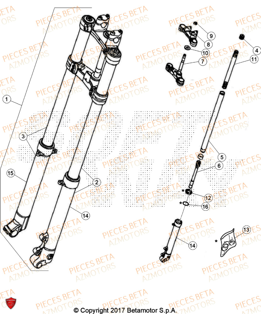 Fourche BETA Pièces BETA REV 80 JUNIOR - (2024)