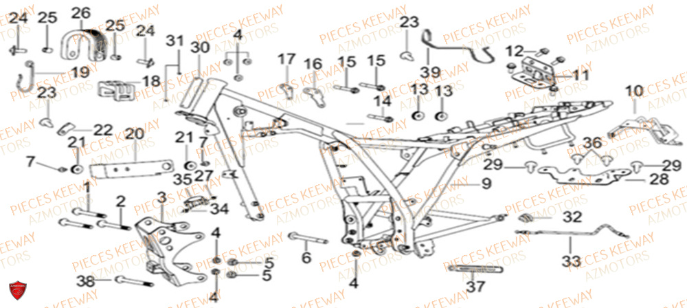 CADRE KEEWAY RKS 125 EURO 4