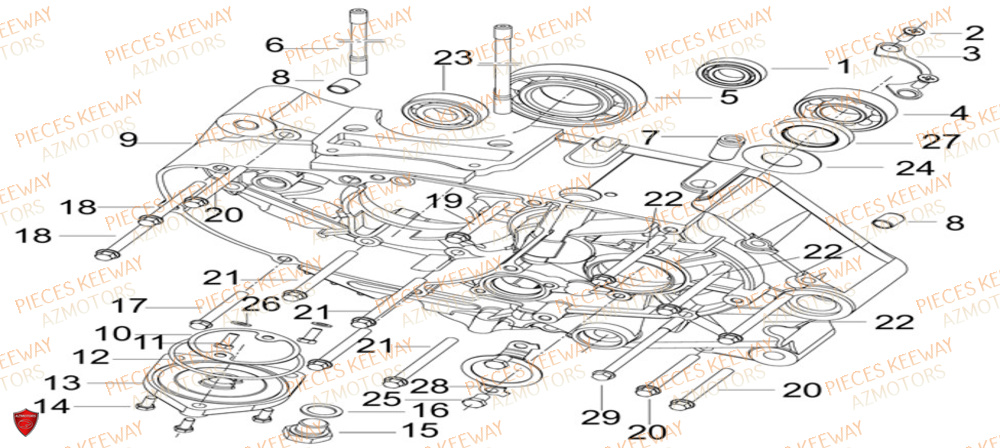 CARTER GAUCHE KEEWAY RKS 125 EURO 4