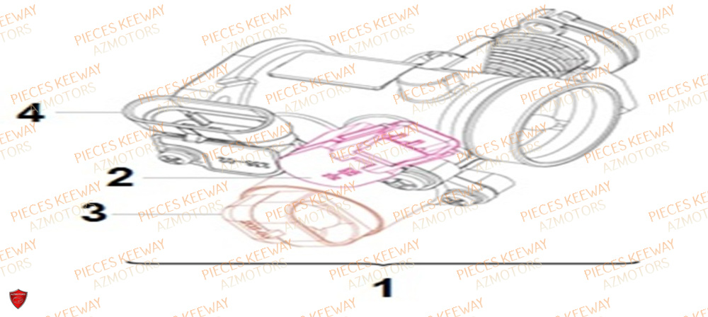 Corps Papillon KEEWAY Pieces KEEWAY RKS 125 Euro4