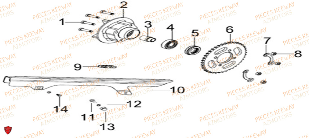 Couronne KEEWAY Pieces KEEWAY RKS 125 Euro4