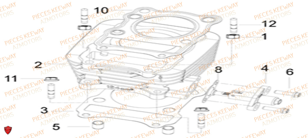 Cylindre KEEWAY Pieces KEEWAY RKS 125 Euro4