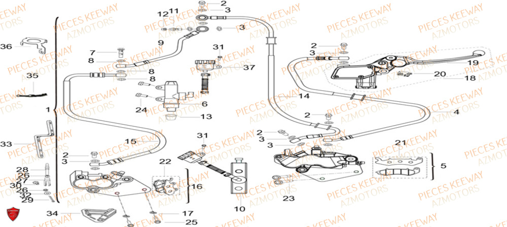 FREIN ARRIERE pour RKS 125 EURO 4