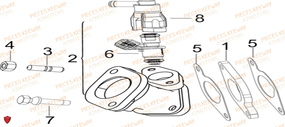 Injecteur KEEWAY Pieces KEEWAY RKS 125 Euro4