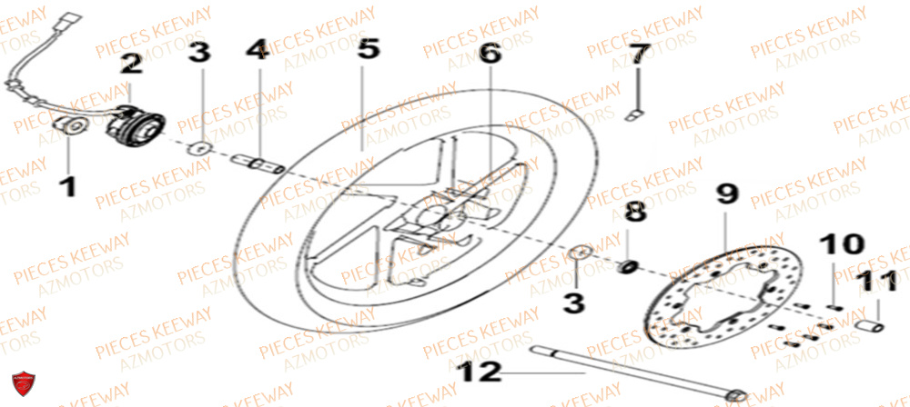 ROUE AVANT KEEWAY RKS 125 EURO 4