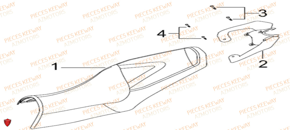 Selle KEEWAY Pieces KEEWAY RKS 125 Euro4