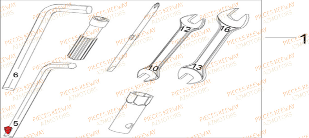 TROUSSE A OUTILS KEEWAY RKS 125 EURO 4