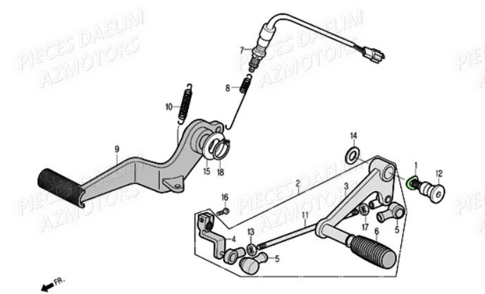 EMBRAYAGE pièces DAELIM neuves Pièces Moto DAELIM ROADSPORT 250cc pièces  détachées constructeur AZMOTORS ✓ repare a neuf au meilleur prix