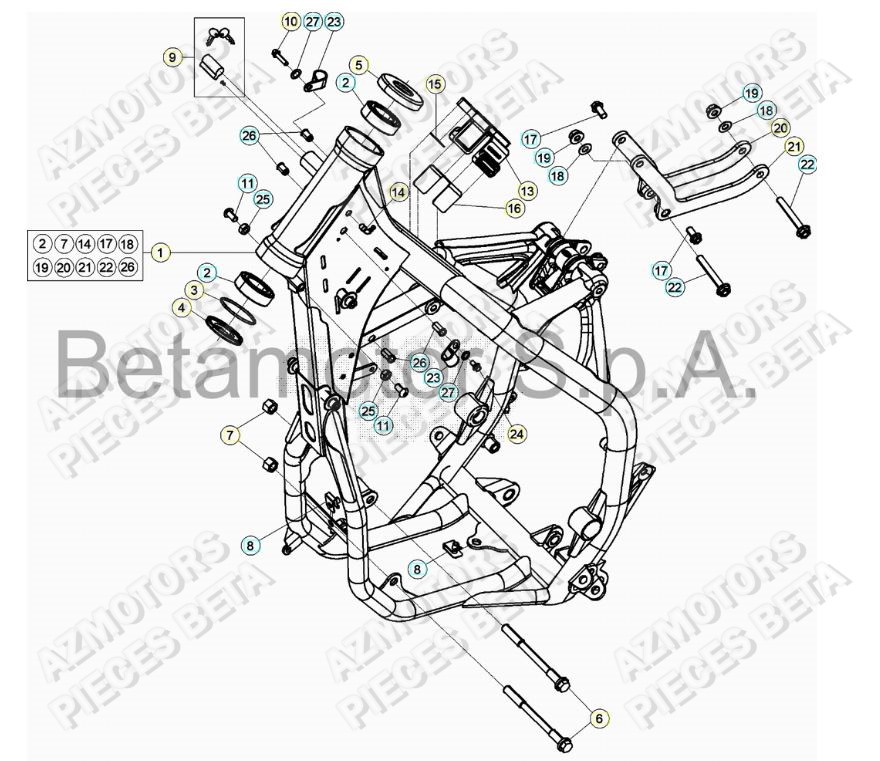 CHASSIS pour RR-250-RACING-2T-17