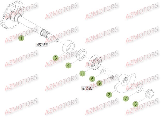 Vilebrequin   Piston   Contre Arbre BETA Pièces Beta RR 4T 350 Enduro - 2014