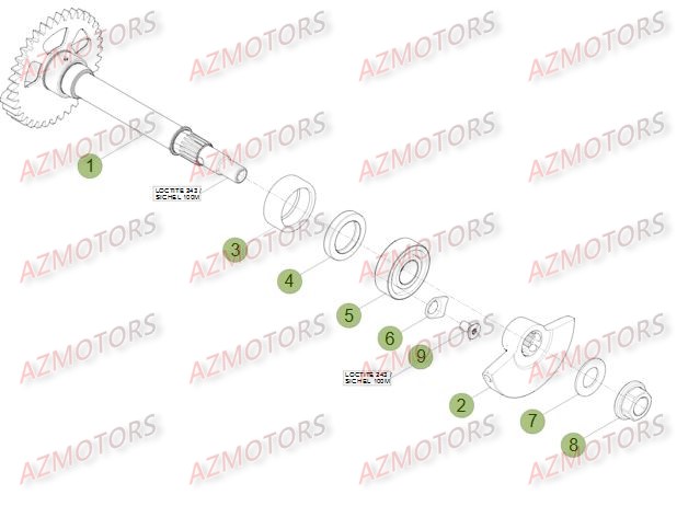 Vilebrequin   Piston   Contre Arbre BETA Pièces Beta RR 4T 400 Enduro - 2014