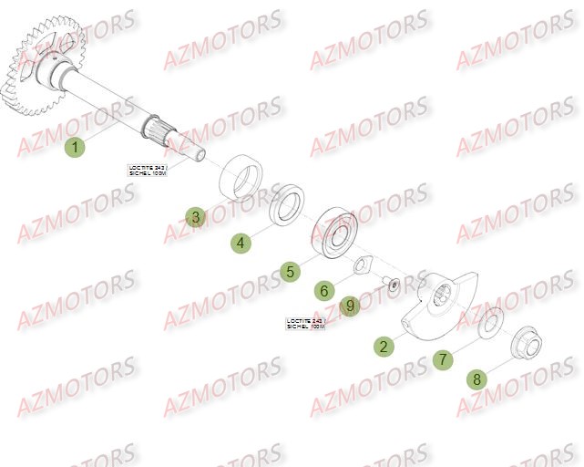 Vilebrequin   Piston   Contre Arbre BETA Pièces Beta RR 4T 450 Enduro - 2014